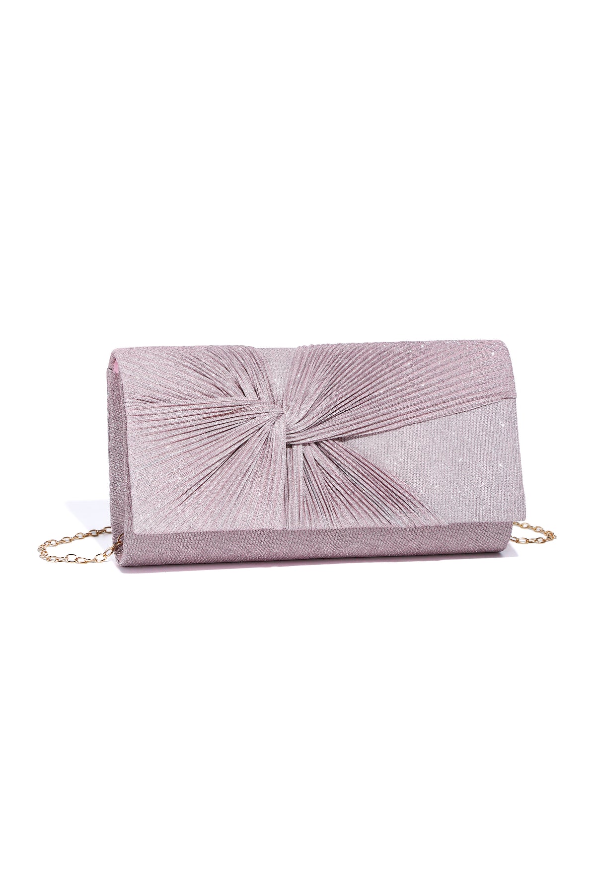 Cadence Glittering Twist Knot Evening Clutch Bag - RX2622