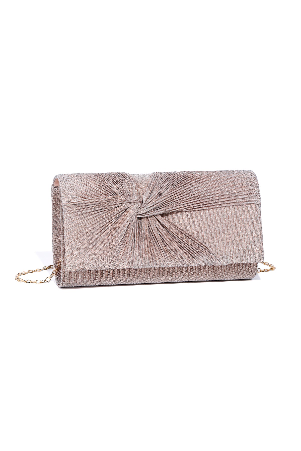 Cadence Glittering Twist Knot Evening Clutch Bag - RX2622