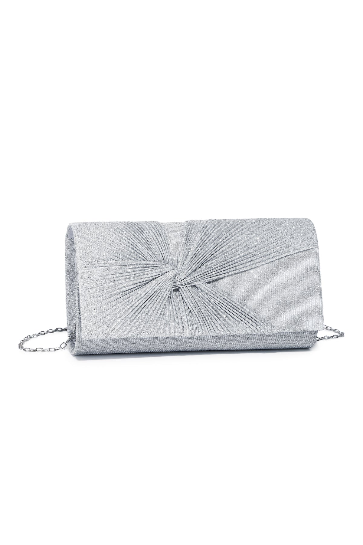 Cadence Glittering Twist Knot Evening Clutch Bag - RX2622