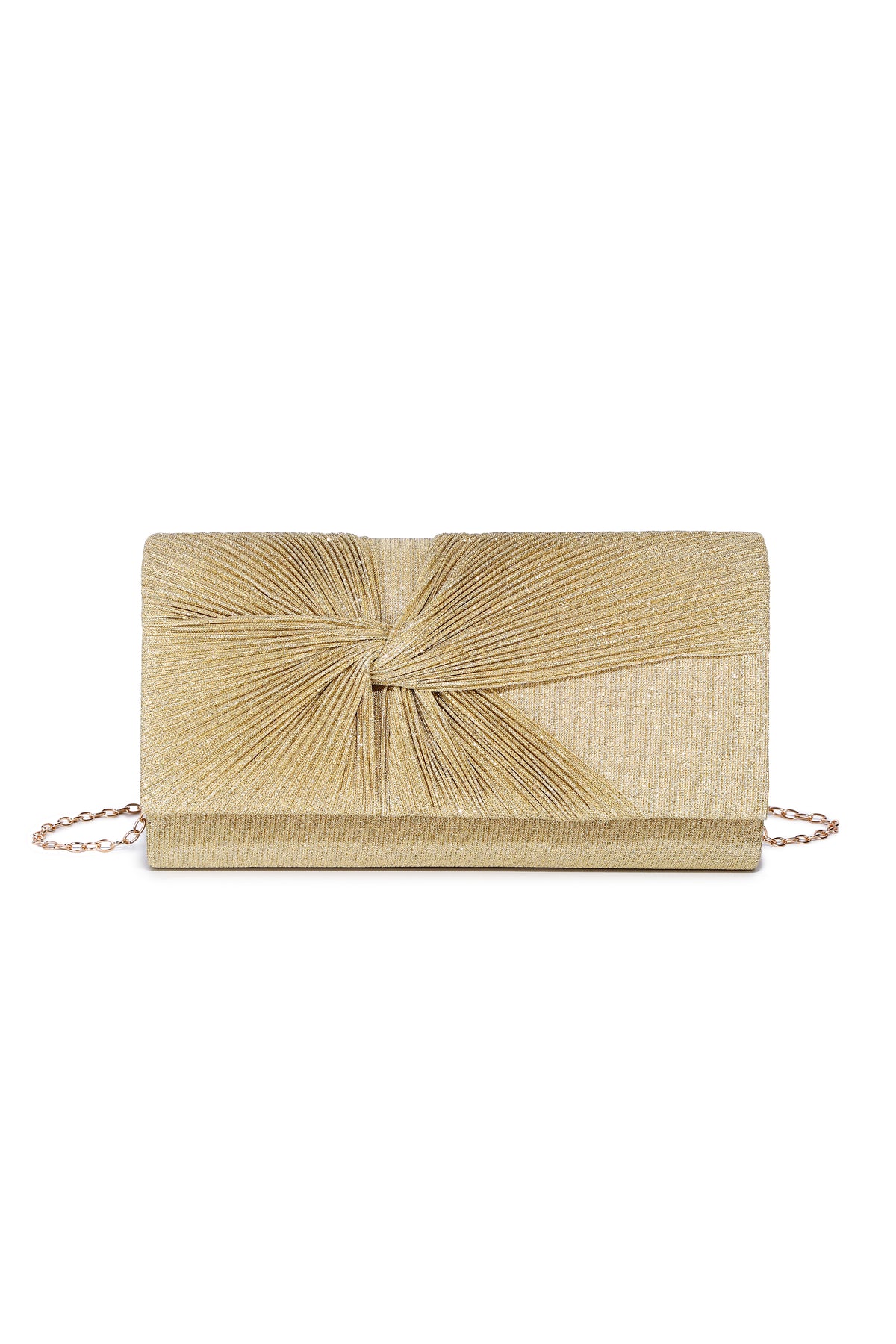 Cadence Glittering Twist Knot Evening Clutch Bag - RX2622