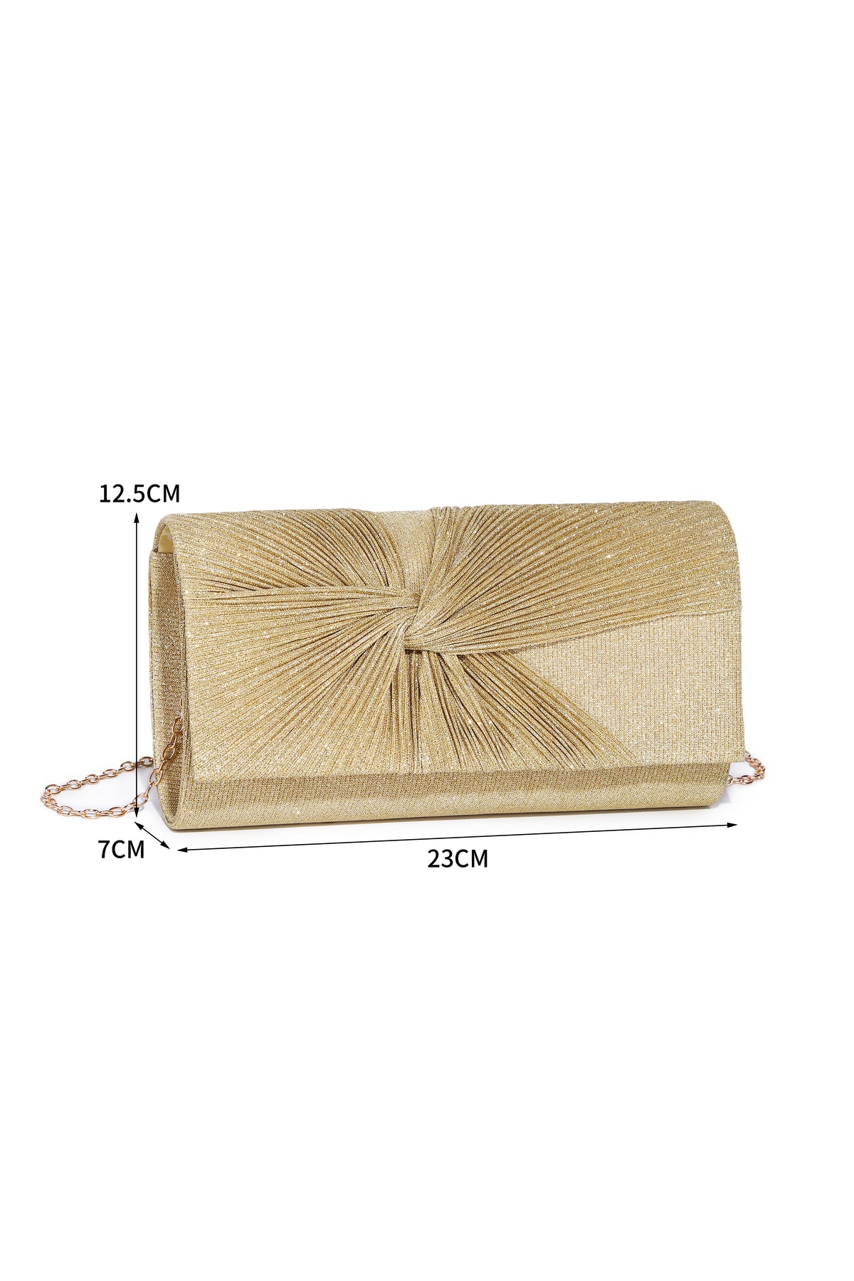 Cadence Glittering Twist Knot Evening Clutch Bag - RX2622