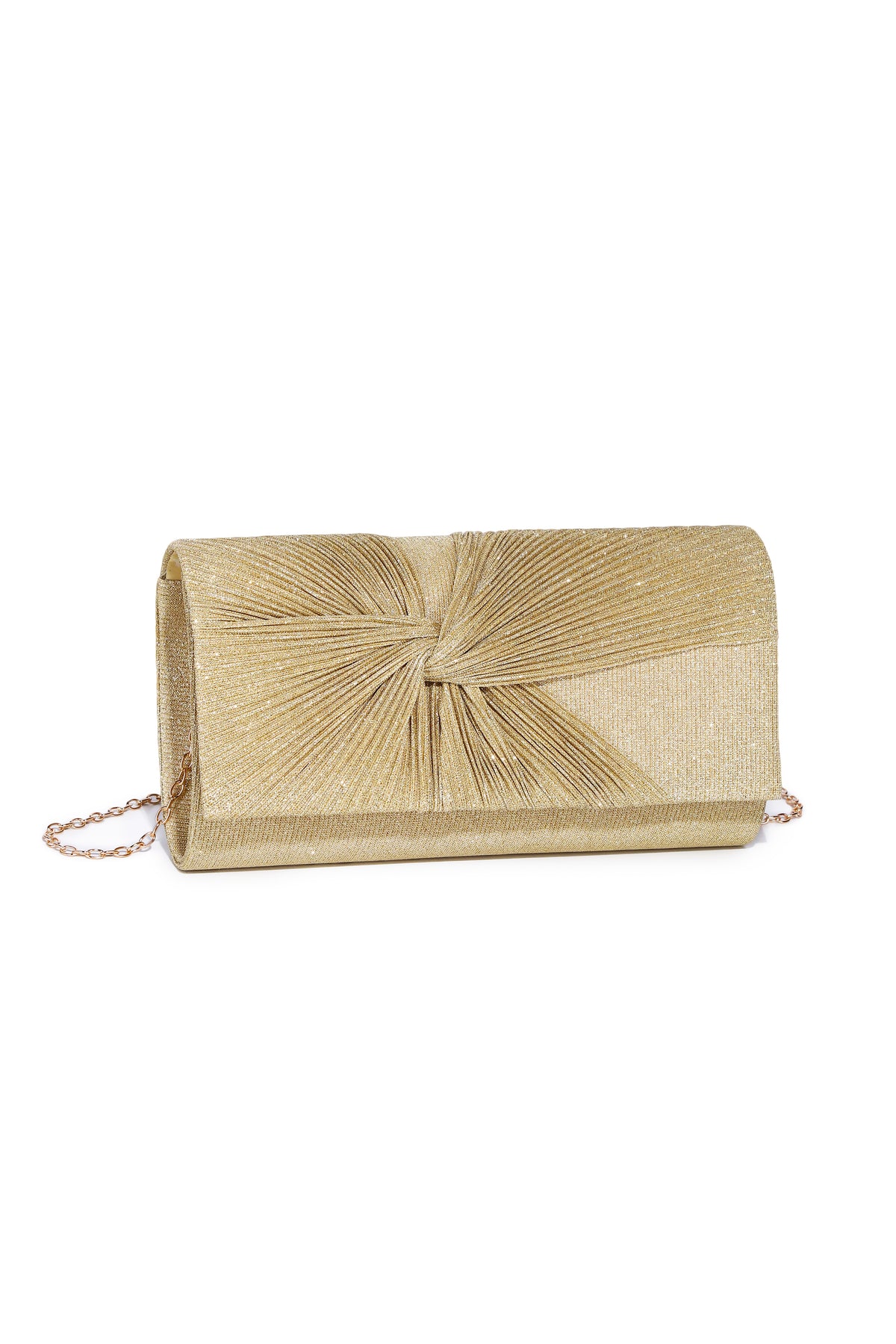 Cadence Glittering Twist Knot Evening Clutch Bag - RX2622