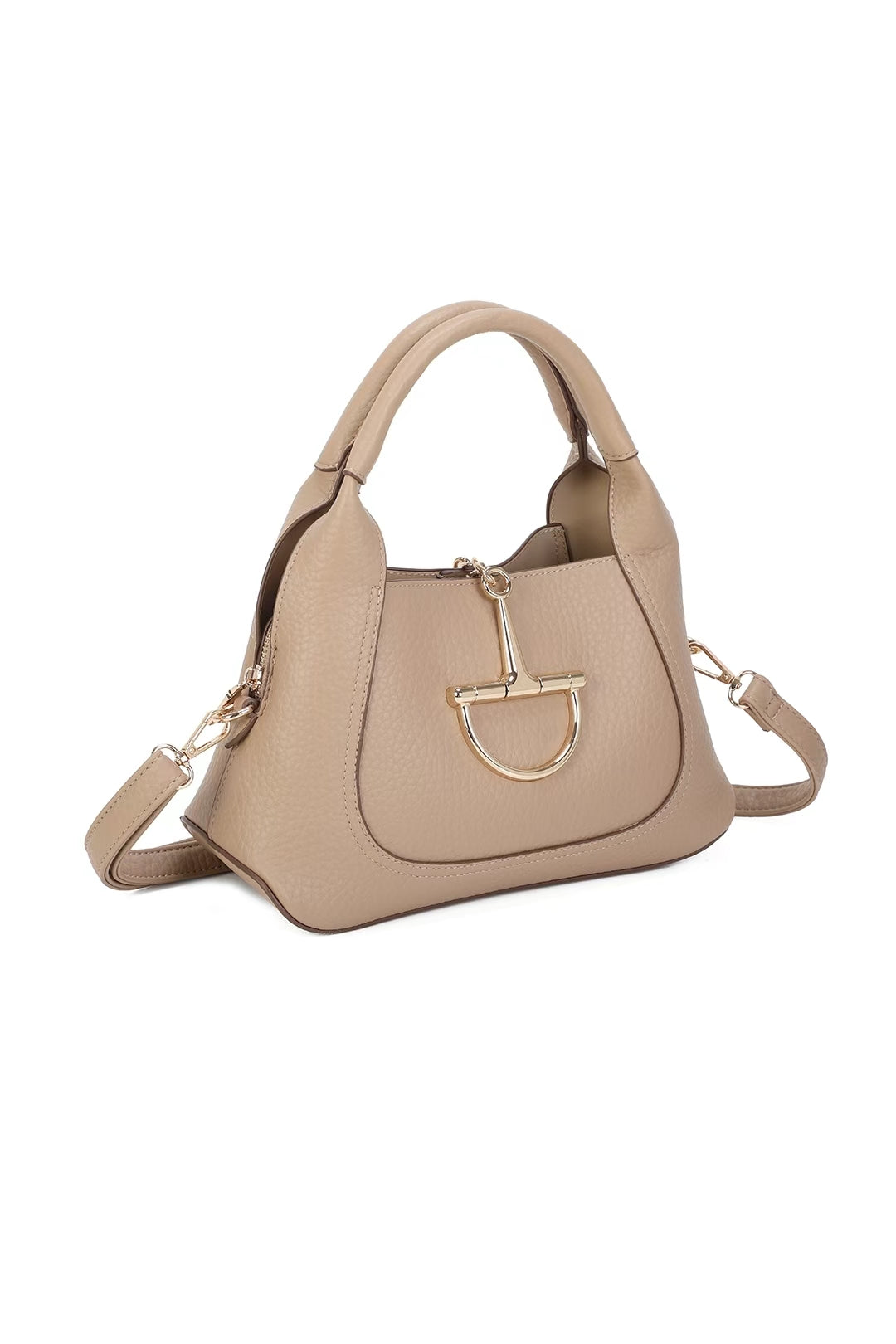 Solenne PU Leather Triple-Compartments Top Handle Bag - RB260516