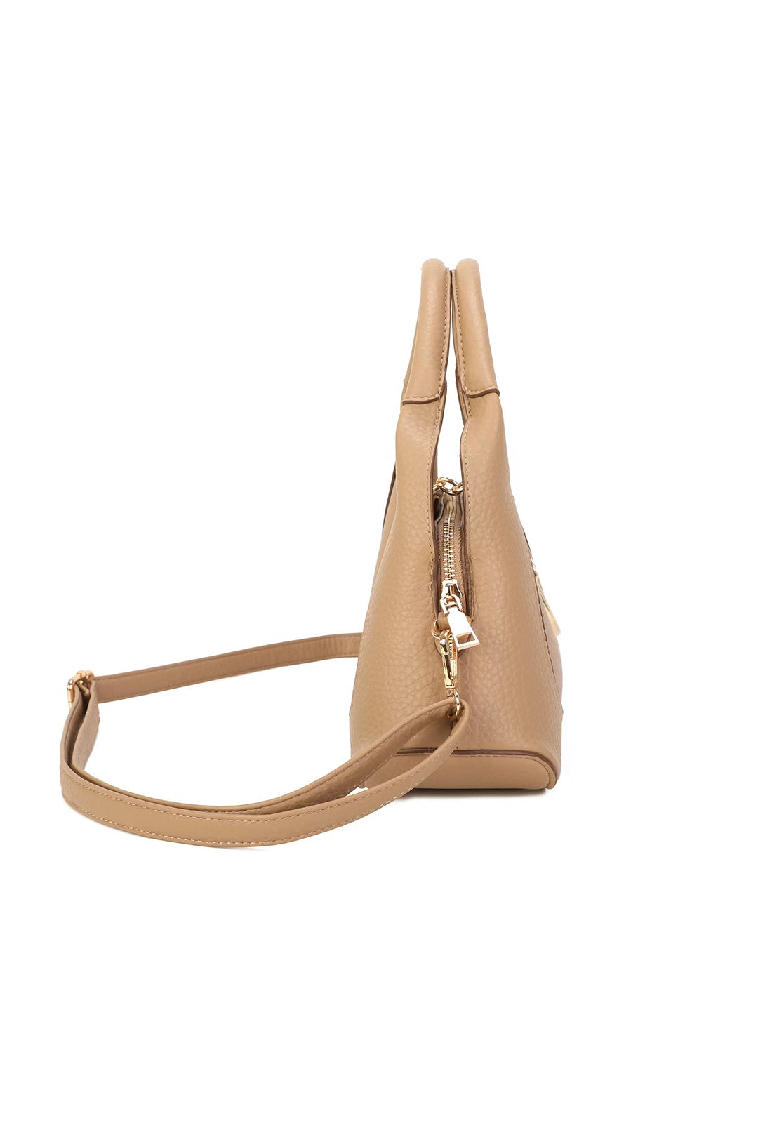 Solenne PU Leather Triple-Compartments Top Handle Bag - RB260516