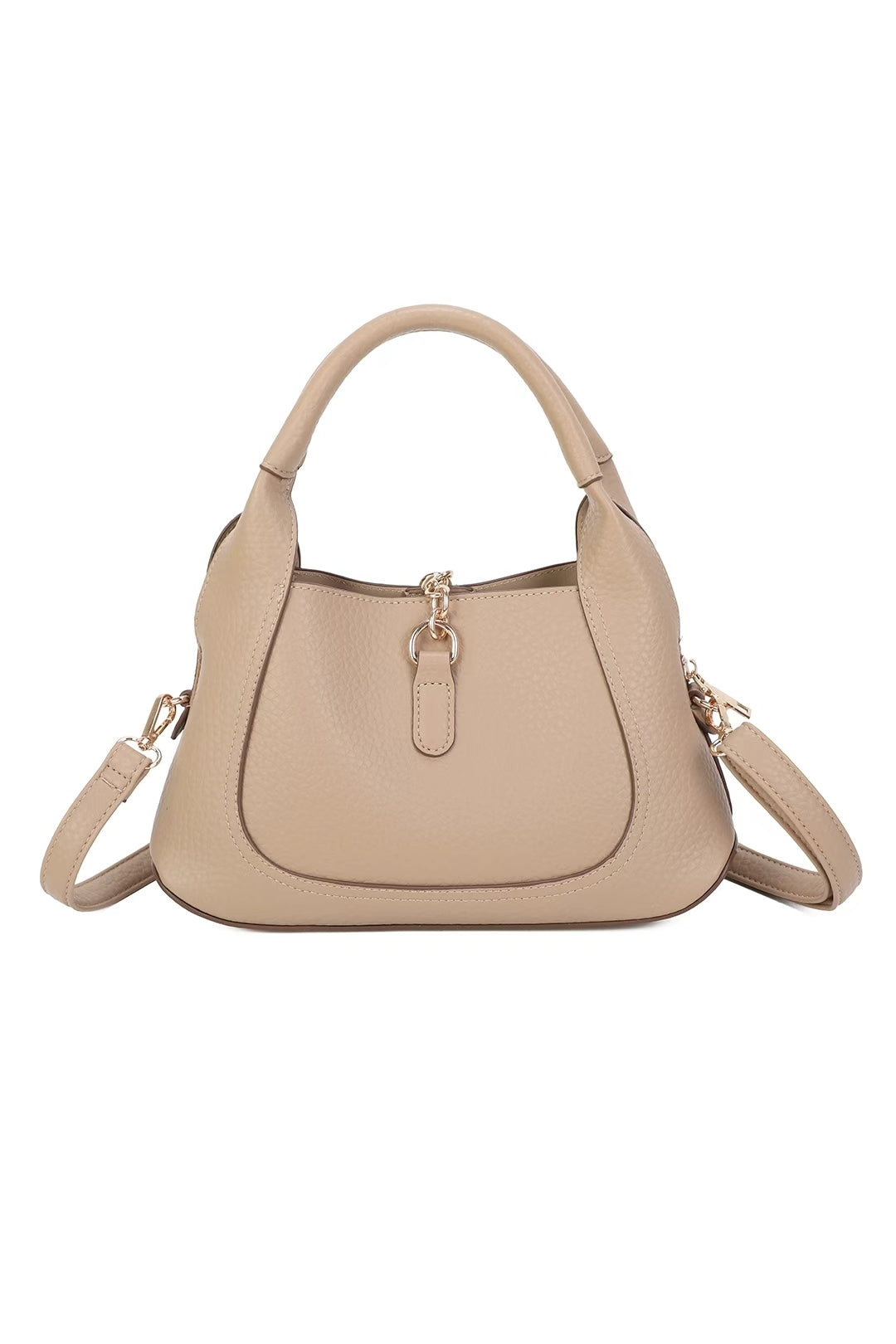 Solenne PU Leather Triple-Compartments Top Handle Bag - RB260516