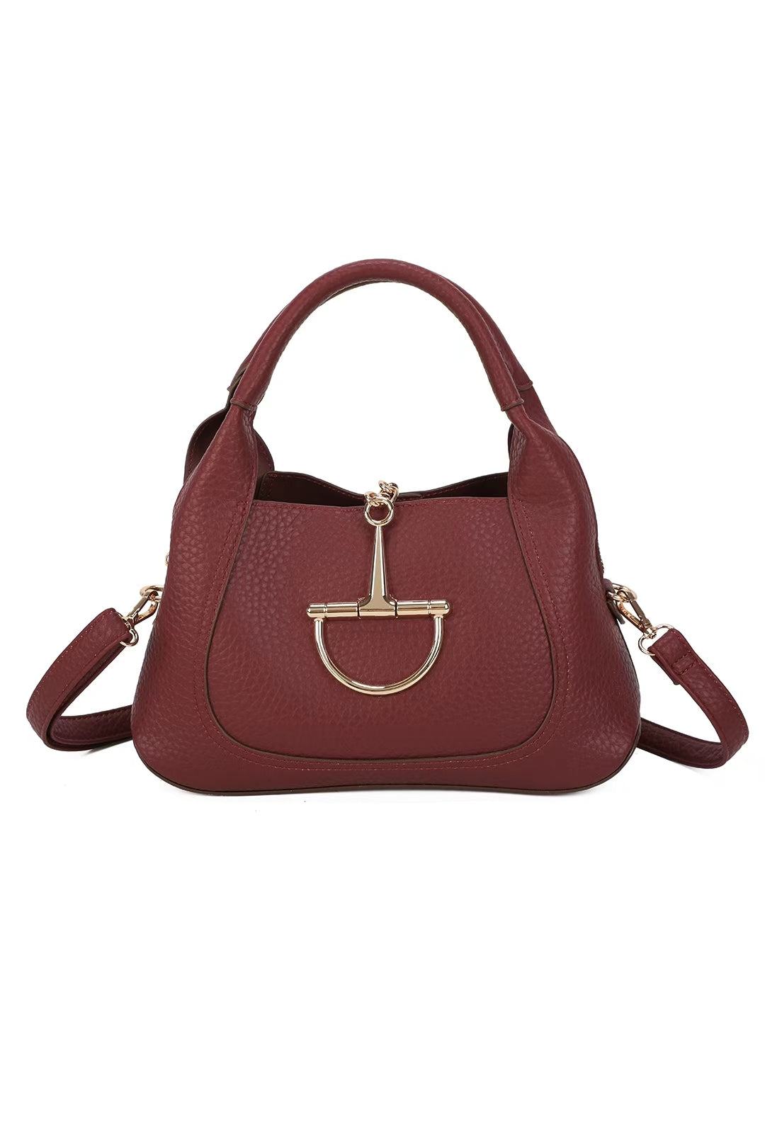 Solenne PU Leather Triple-Compartments Top Handle Bag - RB260516