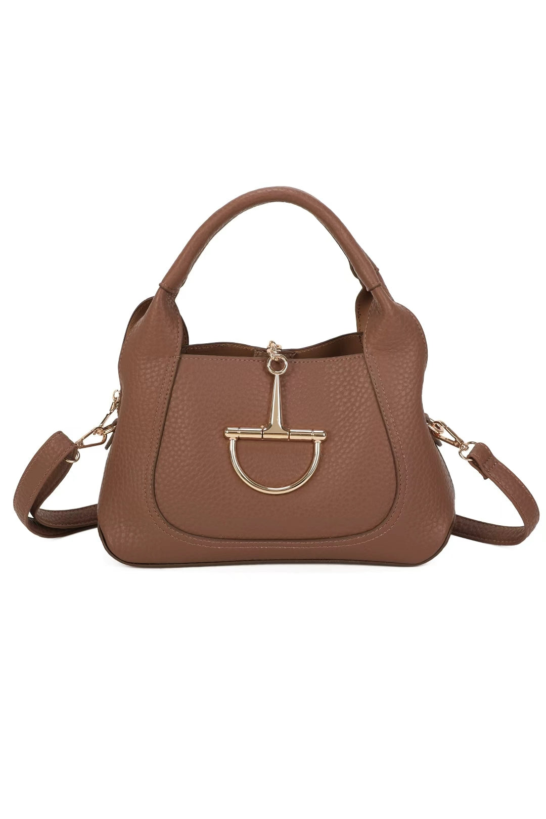 Solenne PU Leather Triple-Compartments Top Handle Bag - RB260516