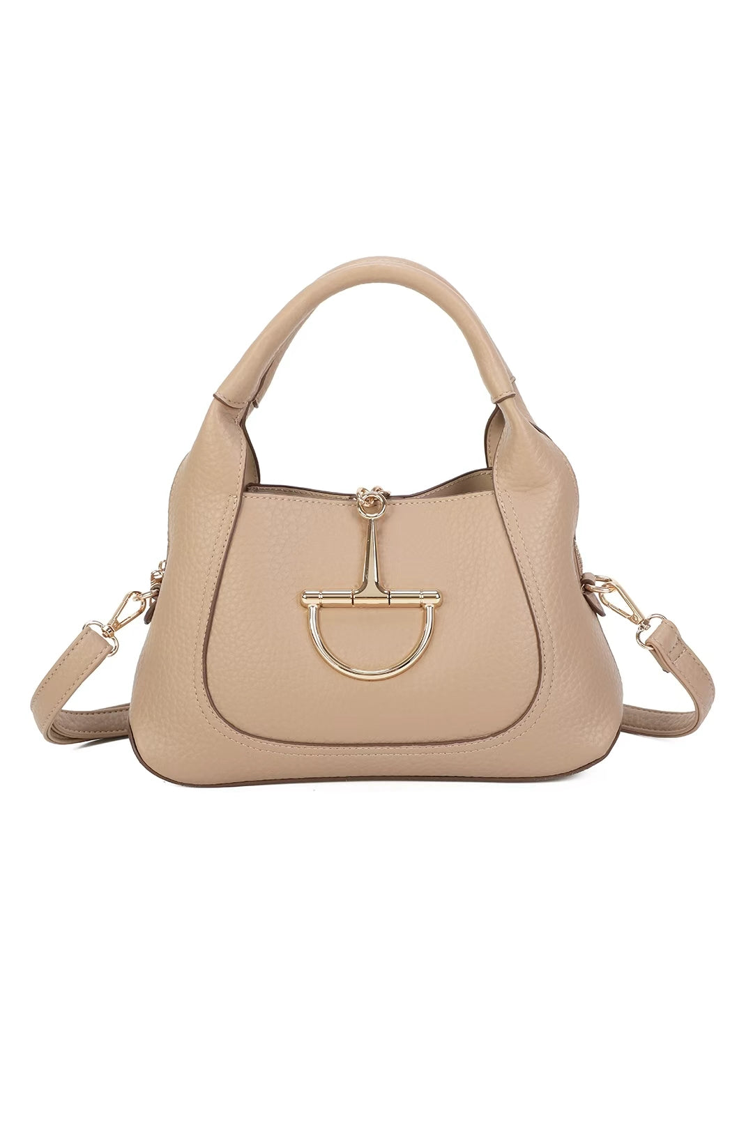 Solenne PU Leather Triple-Compartments Top Handle Bag - RB260516