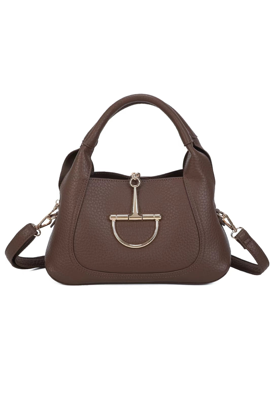Solenne PU Leather Triple-Compartments Top Handle Bag - RB260516