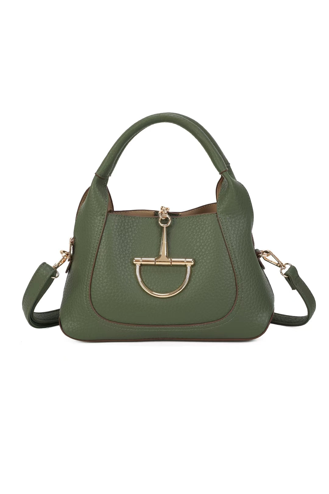 Solenne PU Leather Triple-Compartments Top Handle Bag - RB260516