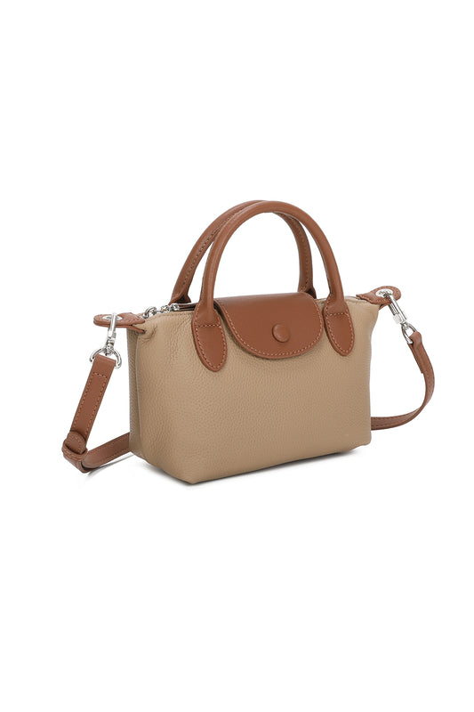 Ria Leather Mini Shoulder Top Handle Bag(VL2402)