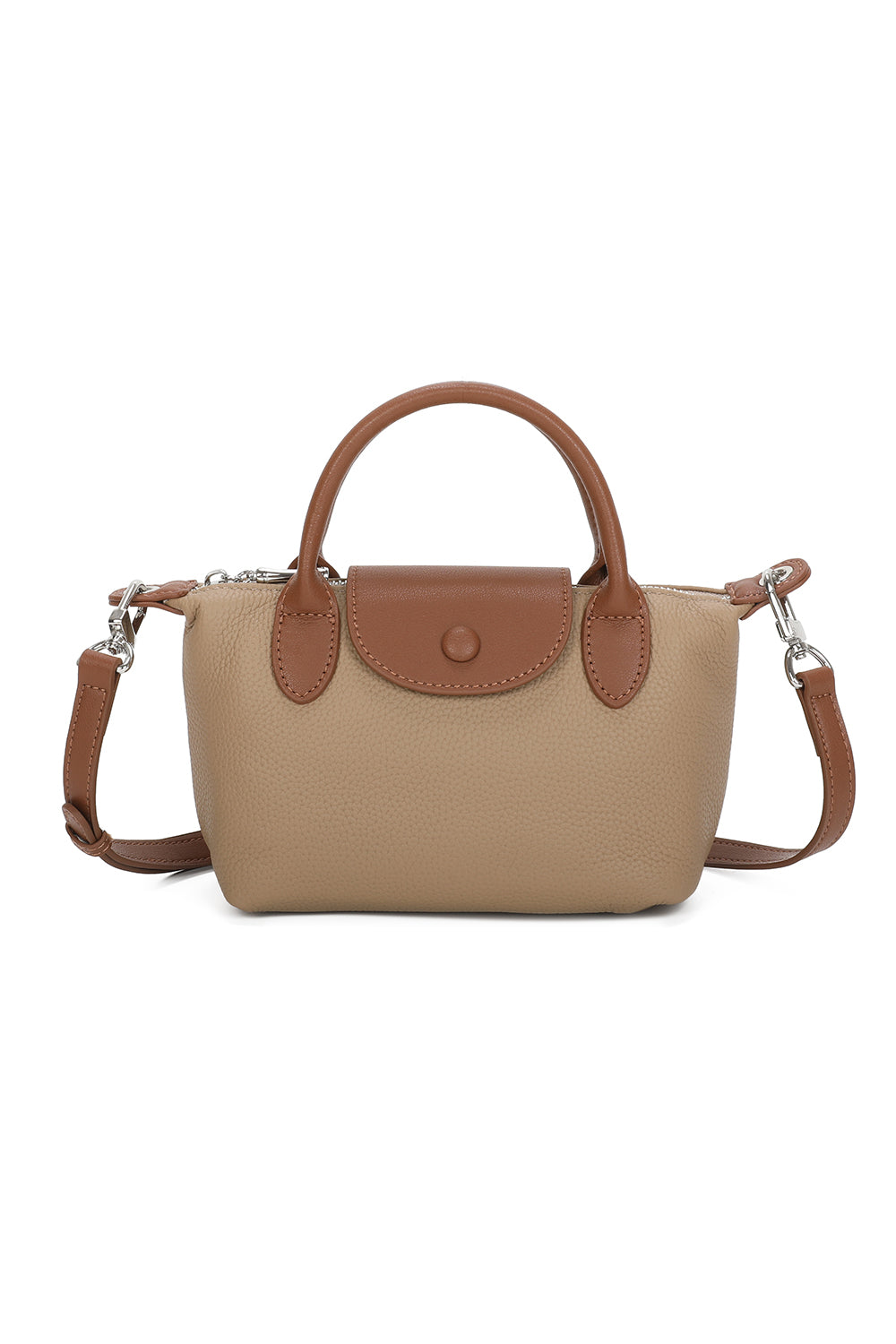 Ria Leather Mini Shoulder Top Handle Bag(VL2402)