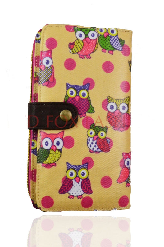 Owl Polka Dot Printed Waterproof Wallet - K2 - Owl - PD