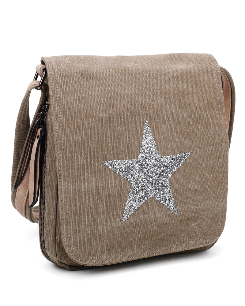 Star Flap Medium Size Crossbody Messenger Bag