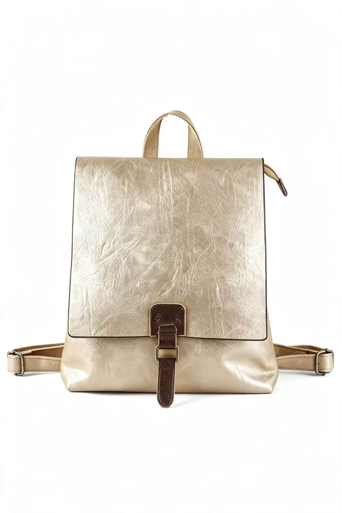 Gino PU Leather Convertible Backpack Crossbody Bag with Real Leather Magnetic Fastening - RX260521