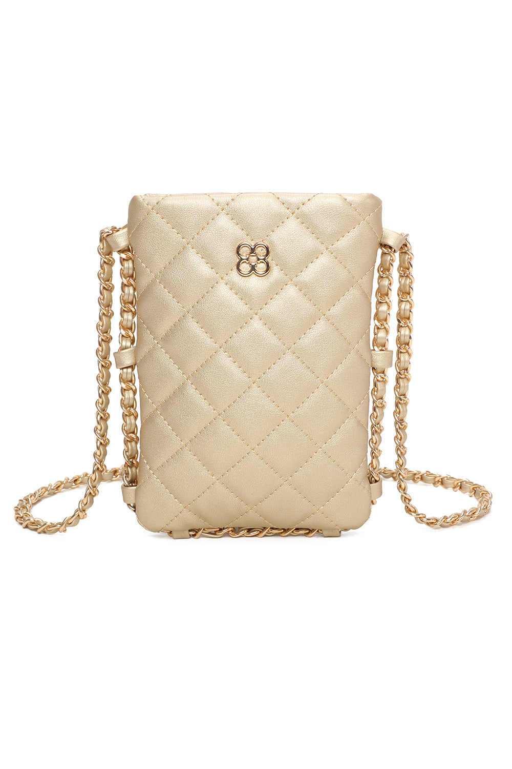 Clover Quilted Diamond Patterned Mini PU Leather Vertical Crossbody Bag(RY221029)