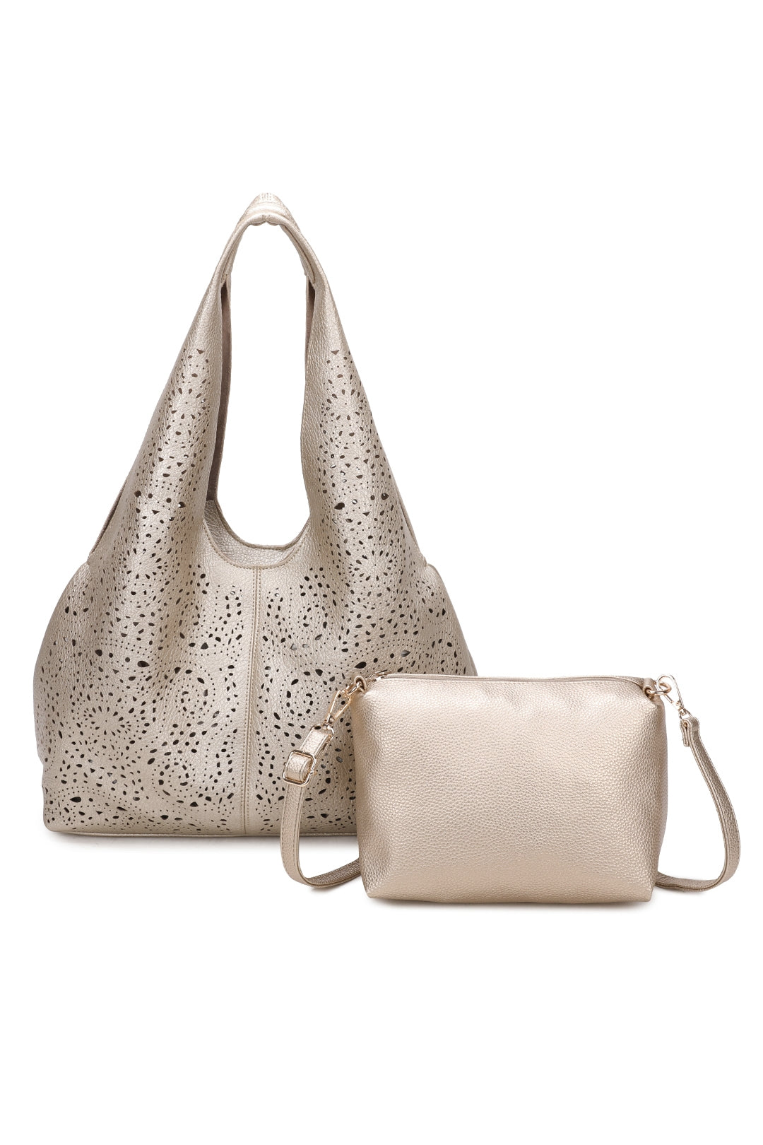 Halcyon Large 2-in-1 PU Leather Laser Cut Shoulder Bag - RJ250971