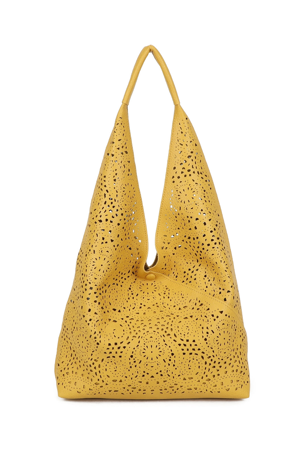 Elowen 2in1 Laser Hollowing PU Leather Tassel Large Hobo Shoulder Bag - RW250905