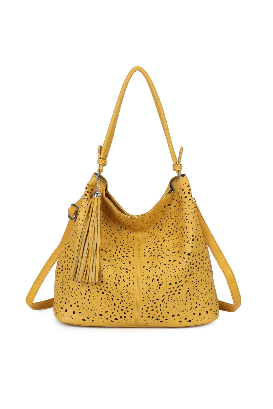 Wren 2in1 Laser Hollowing PU Leather Tassel Hobo Shoulder Bag - RW250903