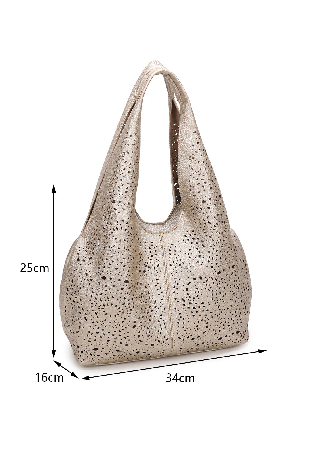 Halcyon Large 2-in-1 PU Leather Laser Cut Shoulder Bag - RJ250971
