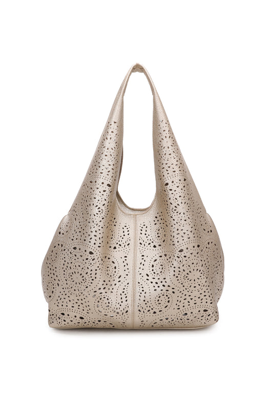 Halcyon Large 2-in-1 PU Leather Laser Cut Shoulder Bag - RJ250971
