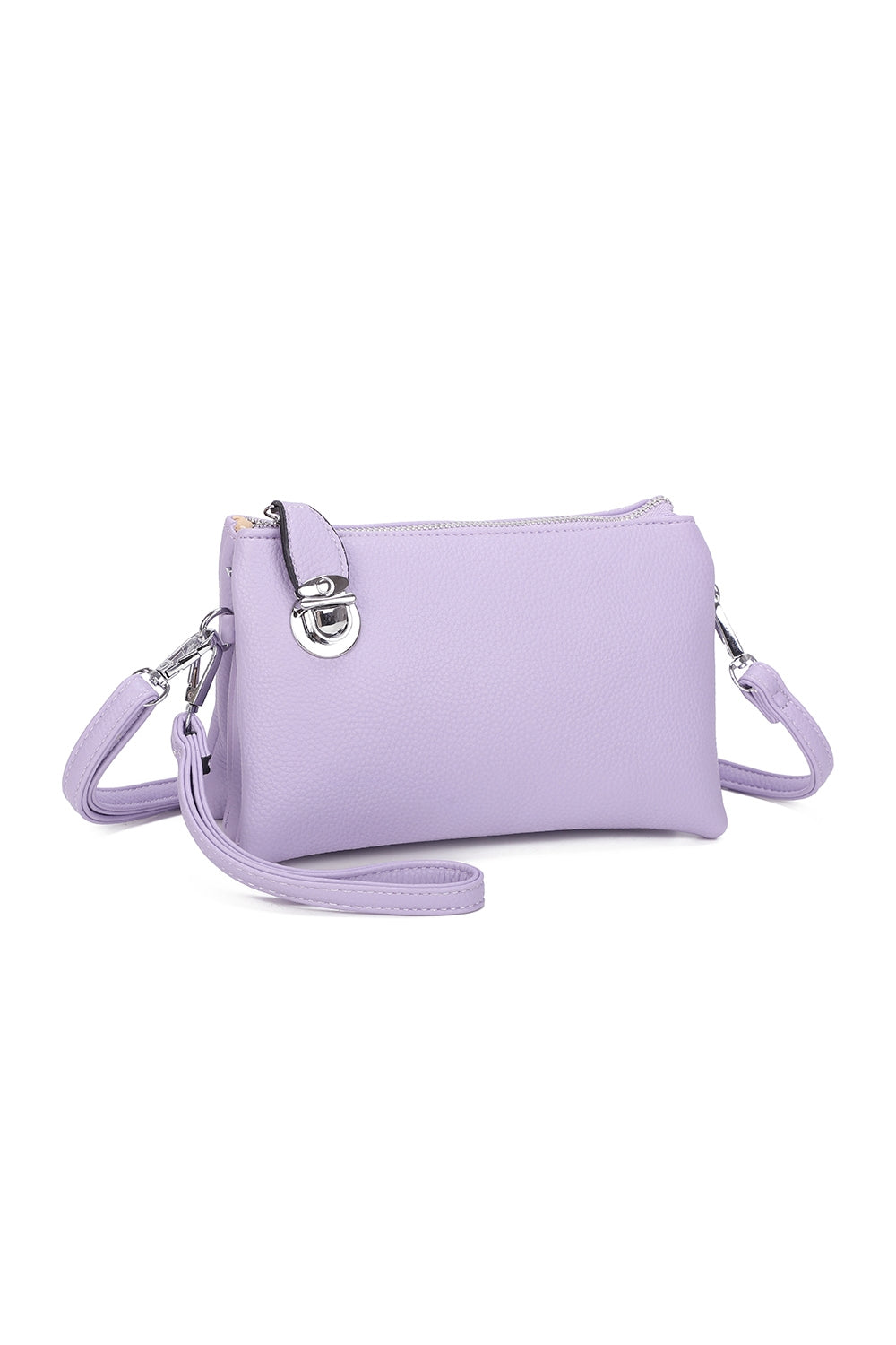 Elara PU Leather Triple Compartment Crossbody Bag With Fixed Lock - RM250611