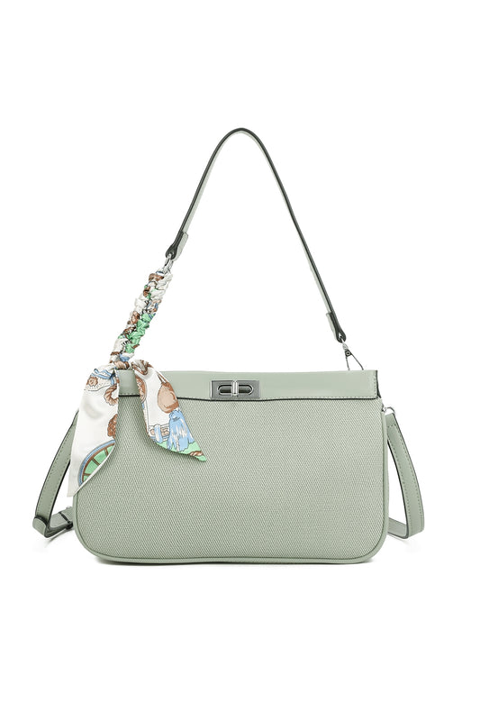 Caspian Dual Compartment Shoulder Bag With A Lock - RB250952