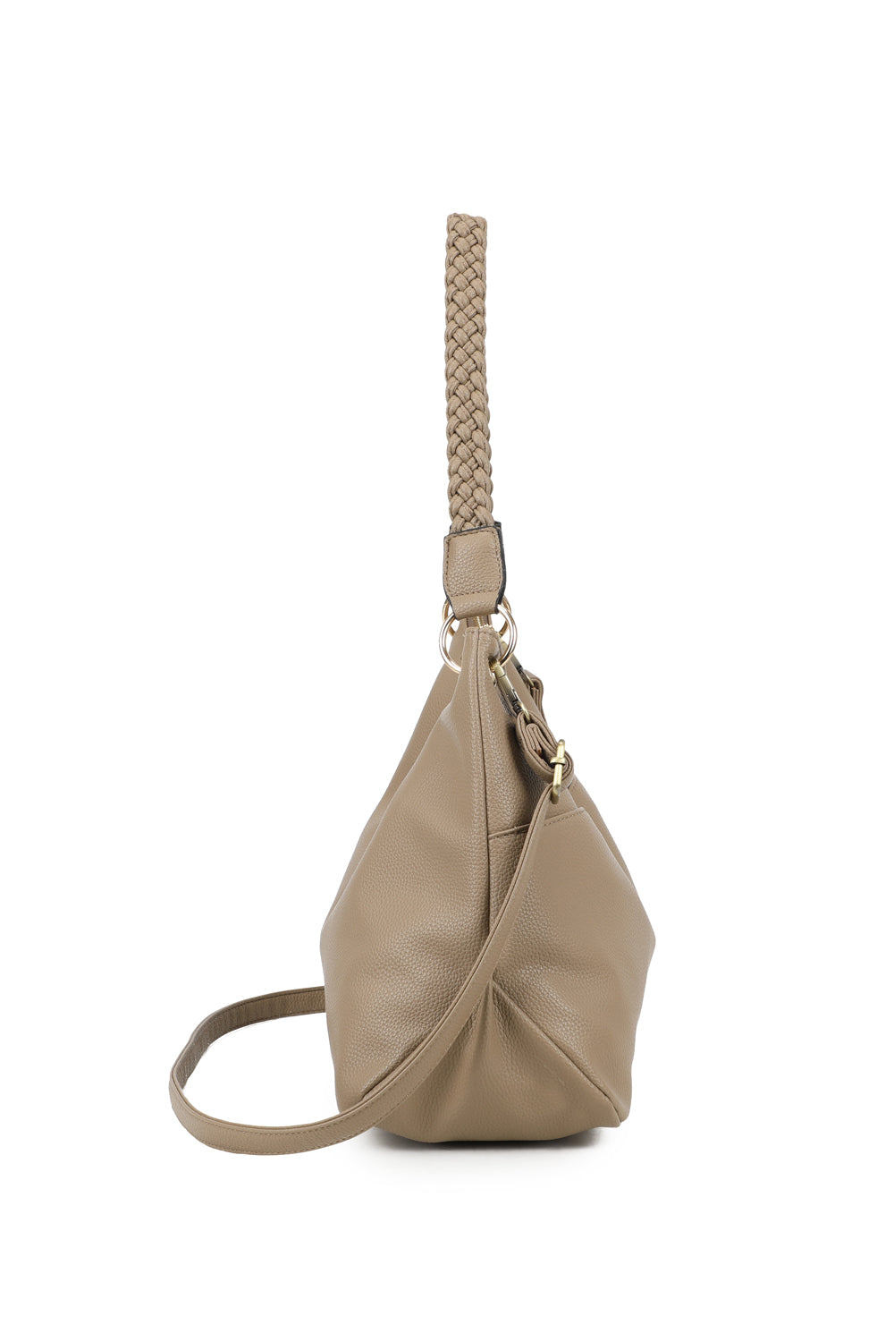 Braided Haven Hobo PU Leather Shoulder Bag - RW241201