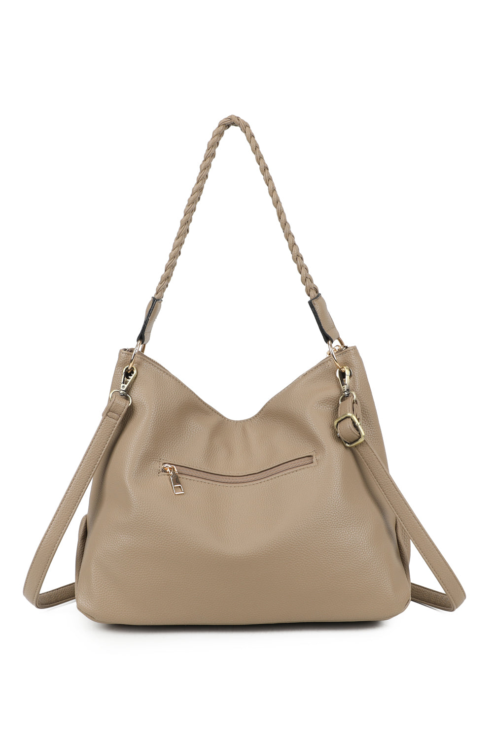 Braided Haven Hobo PU Leather Shoulder Bag - RW241201