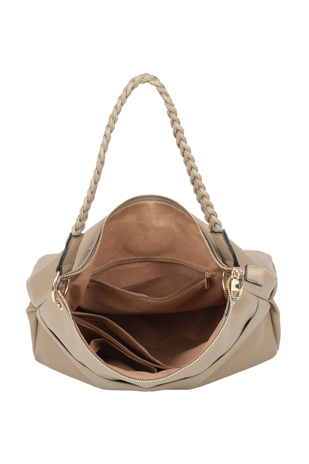 Braided Haven Hobo PU Leather Shoulder Bag - RW241201