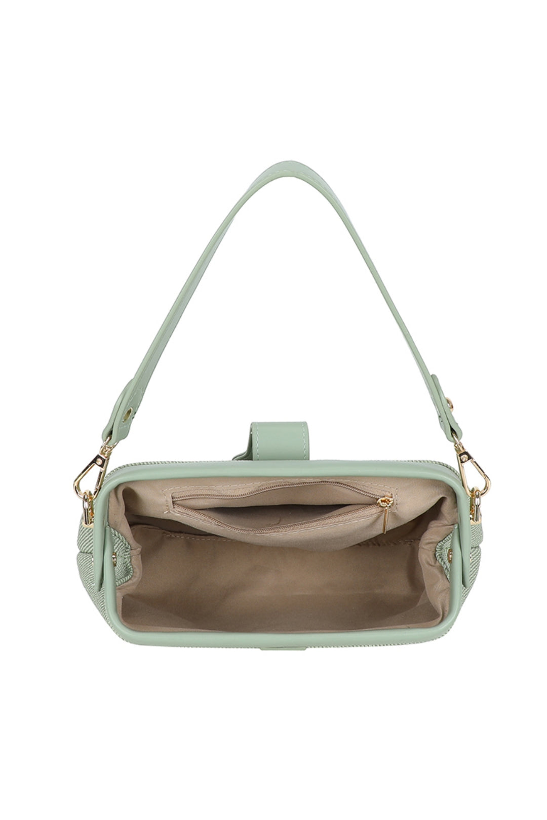 Isold Classic Bee Badge PU Leather Top Handle Crossbody Hobo Bag - RJ241075