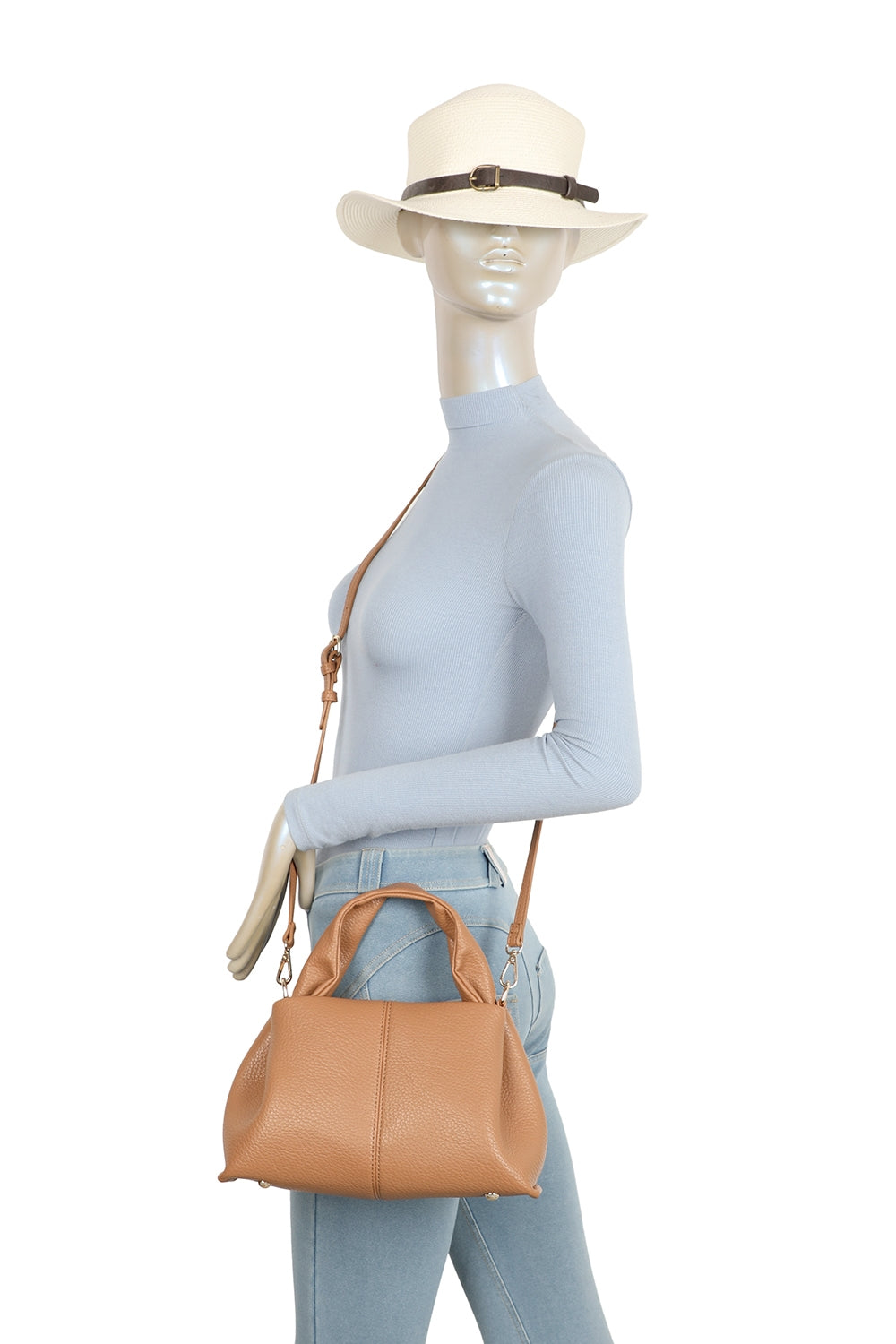 Loira PU Leather Top Handle Small Size Crossbody Bag - RJ250473