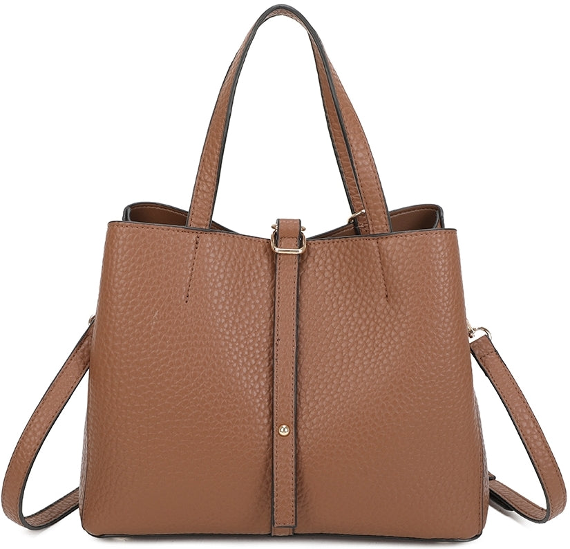 Bella PU Leather Triple Compartment HandBag With A Dog Charm - RB250468