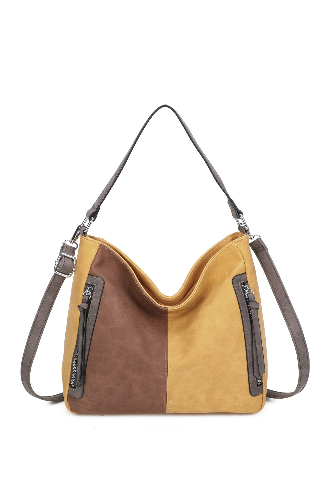 Solstice Suede PU Leather Multi-Color Shoulder Bag - RB250461