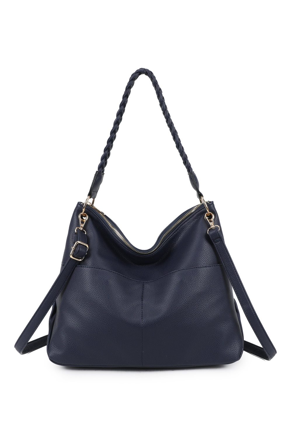 Braided Haven Hobo PU Leather Shoulder Bag - RW241201
