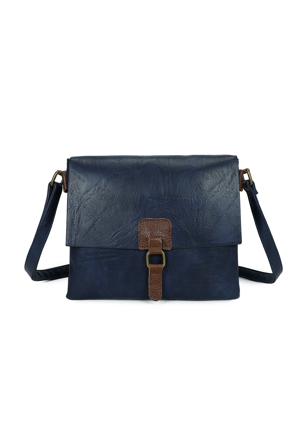 Sienna PU Leather Dual Compartment Crossbody Messenger Bag - RB241021