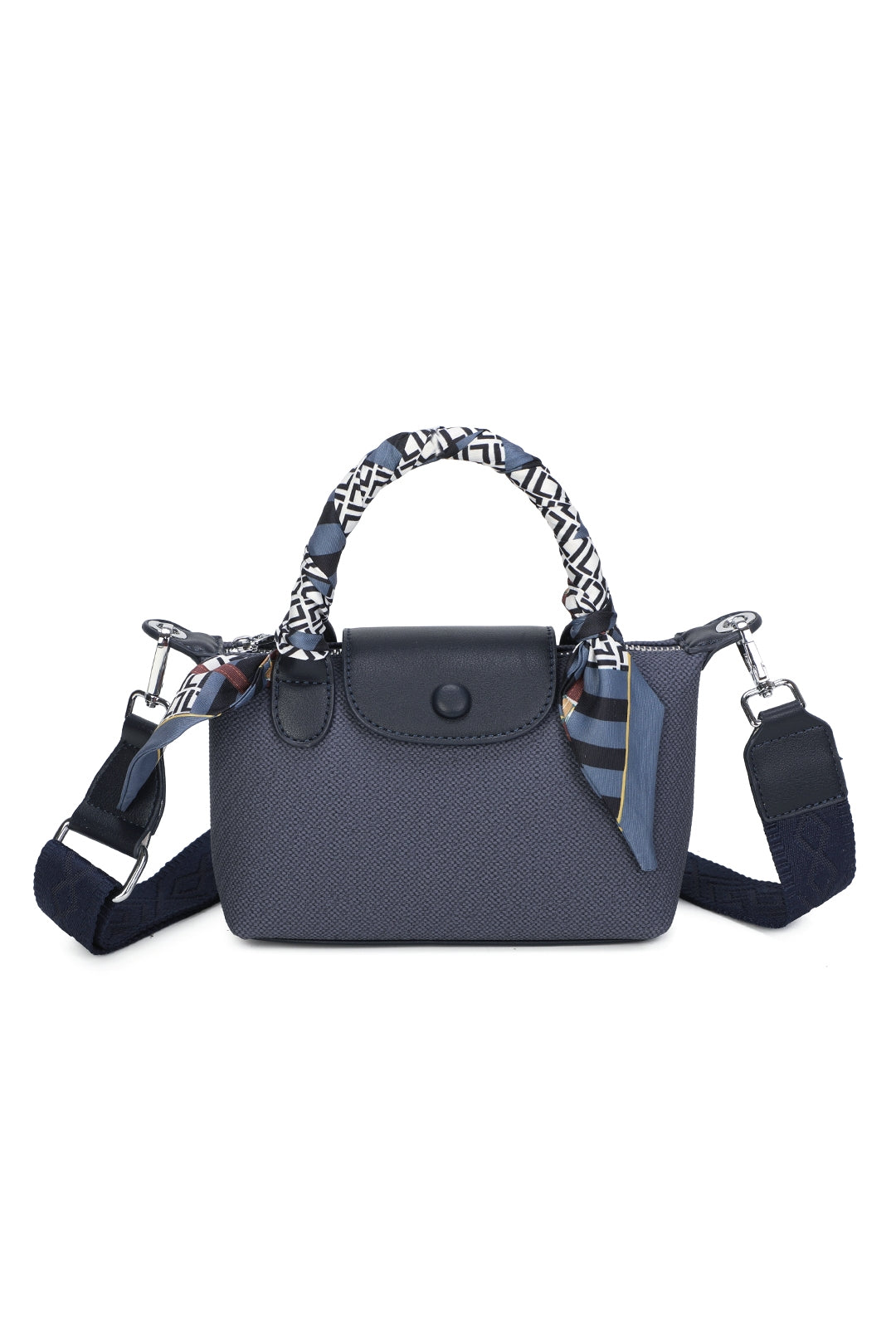 Aurette Mini Shoulder Scarf Wrapped Top Handle Bag - RY250966