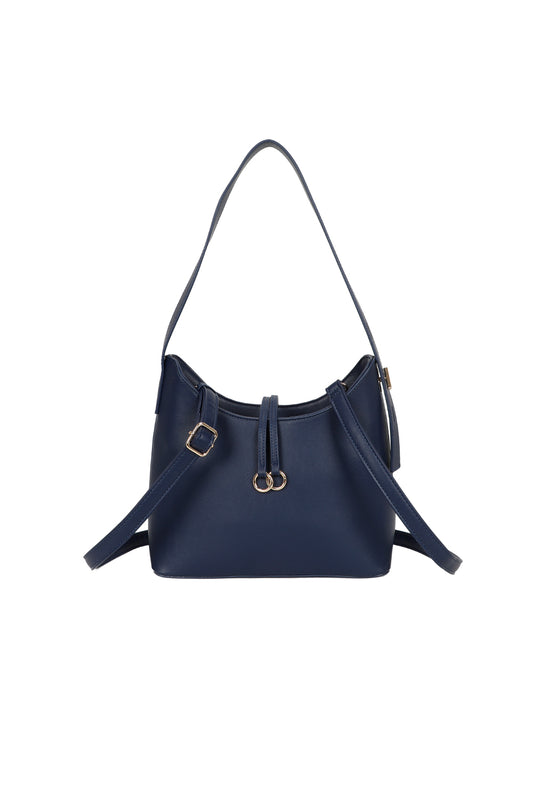 Halo Charm PU Leather Shoulder/Hobo Bag with Extendable Shoulder Straps and Extra-long Straps - RJ241076