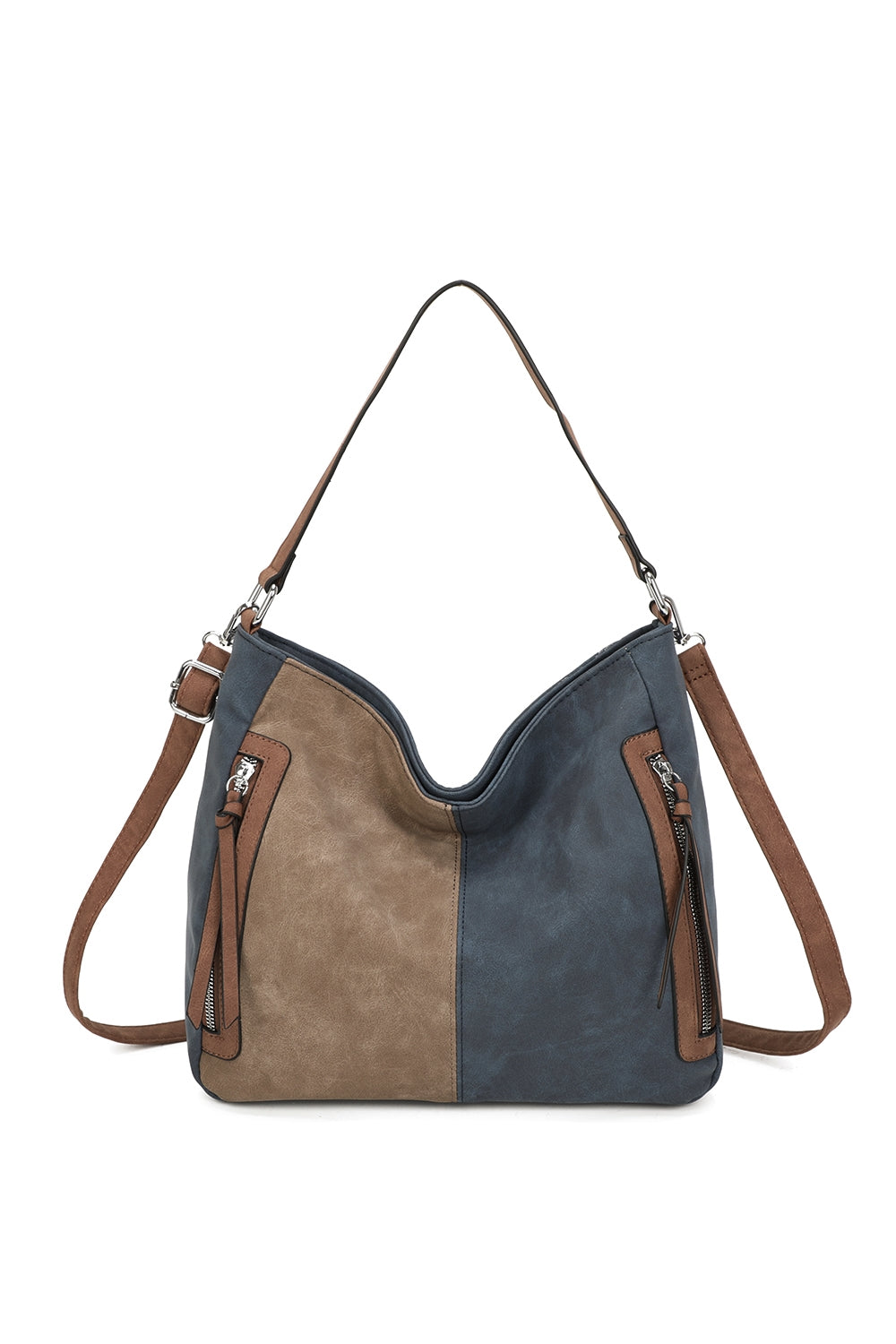 Solstice Suede PU Leather Multi-Color Shoulder Bag - RB250461
