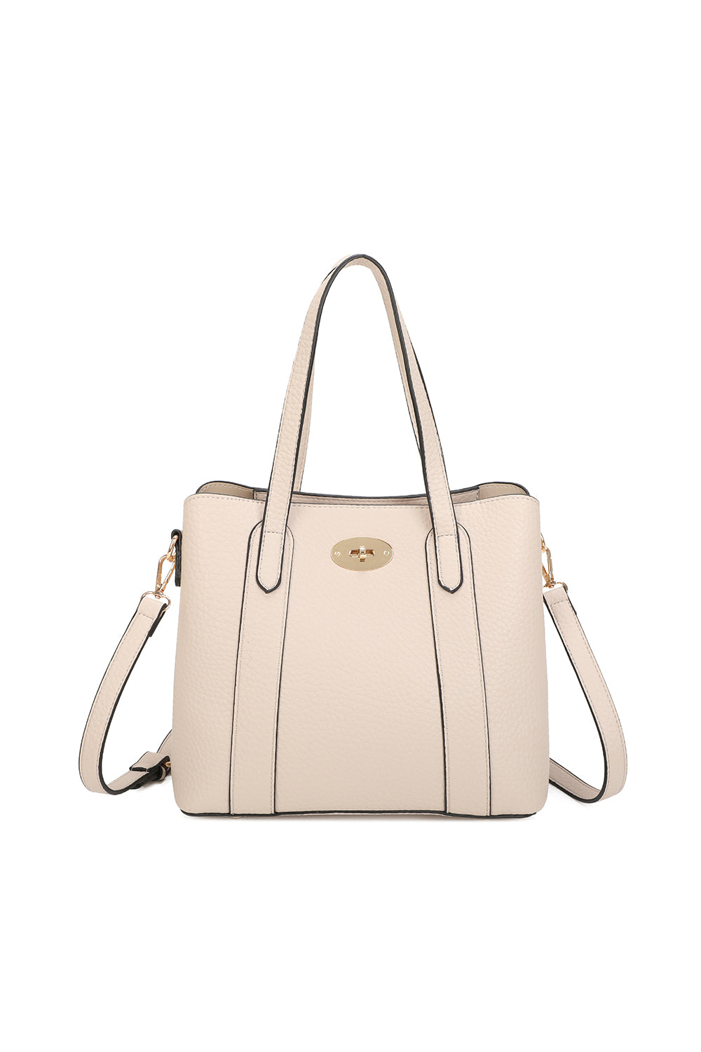 Evoline PU Leather Top Handle HandBag With Extra Removable Strap - RB250469