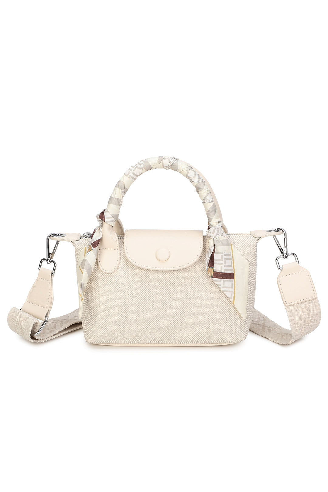 Aurette Mini Shoulder Scarf Wrapped Top Handle Bag - RY250966