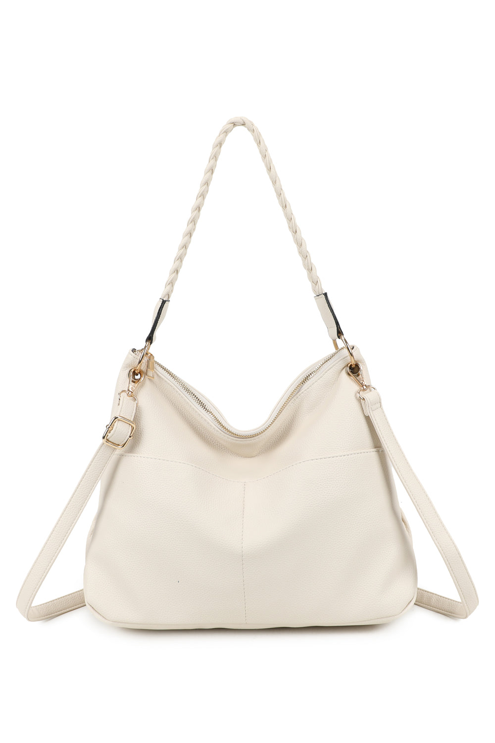 Braided Haven Hobo PU Leather Shoulder Bag - RW241201