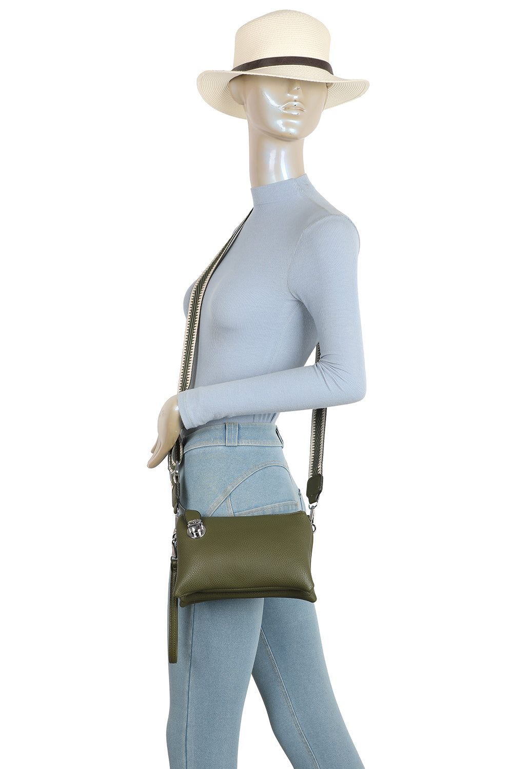 Lunaris Triple Compartment Crossbody Bag With A Fixed Lock - RM250612