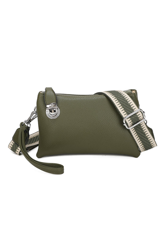 Lunaris Triple Compartment Crossbody Bag With A Fixed Lock - RM250612