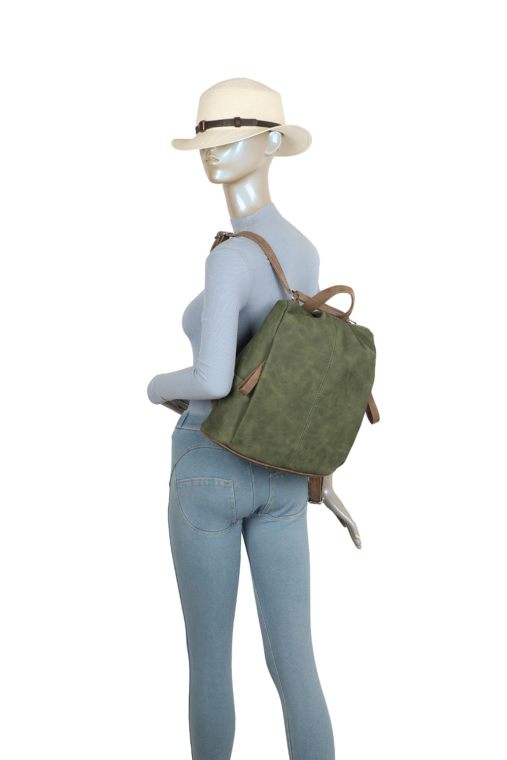 EverTrail Suede PU Leather Backpack - RB240511N