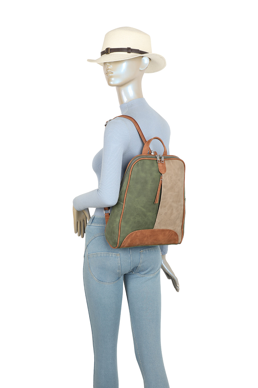 Zivaro Multi-Color Suede Leather Backpack - RW240456