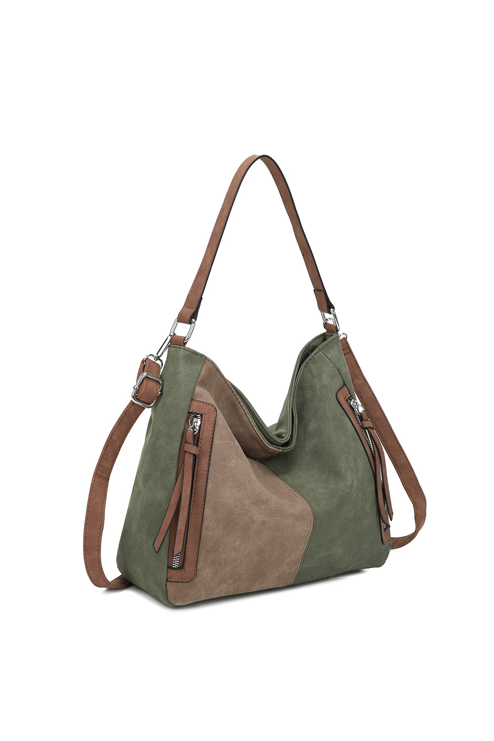 Solstice Suede PU Leather Multi-Color Shoulder Bag - RB250461