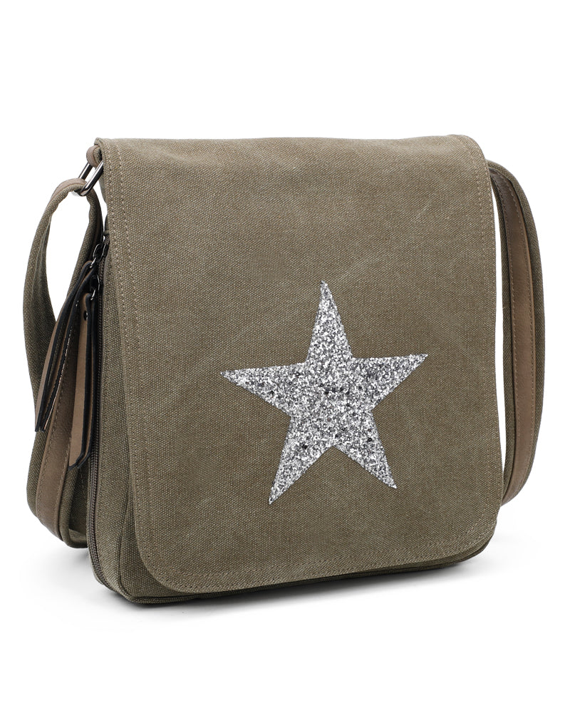 Star Flap Medium Size Crossbody Messenger Bag