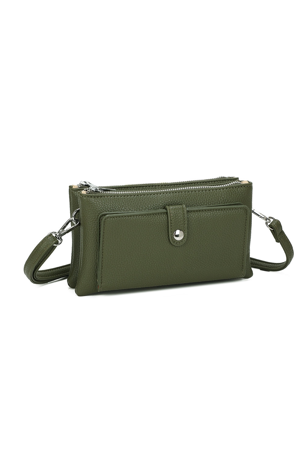 Evia PU Leather Double Compartment Crossbody Wallet Bag - RM250501