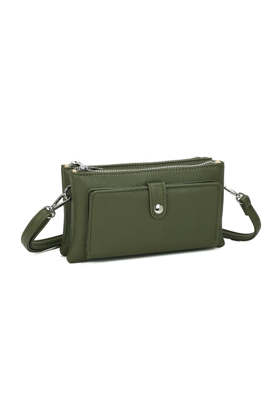 Evia PU Leather Double Compartment Crossbody Wallet Bag - RM250501